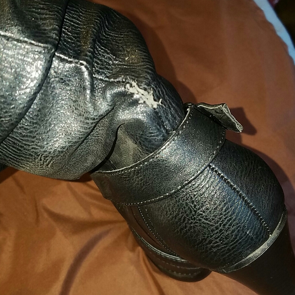 Rampage Black Vegan Leather Boots Sz. 9 - Picture 5 of 5